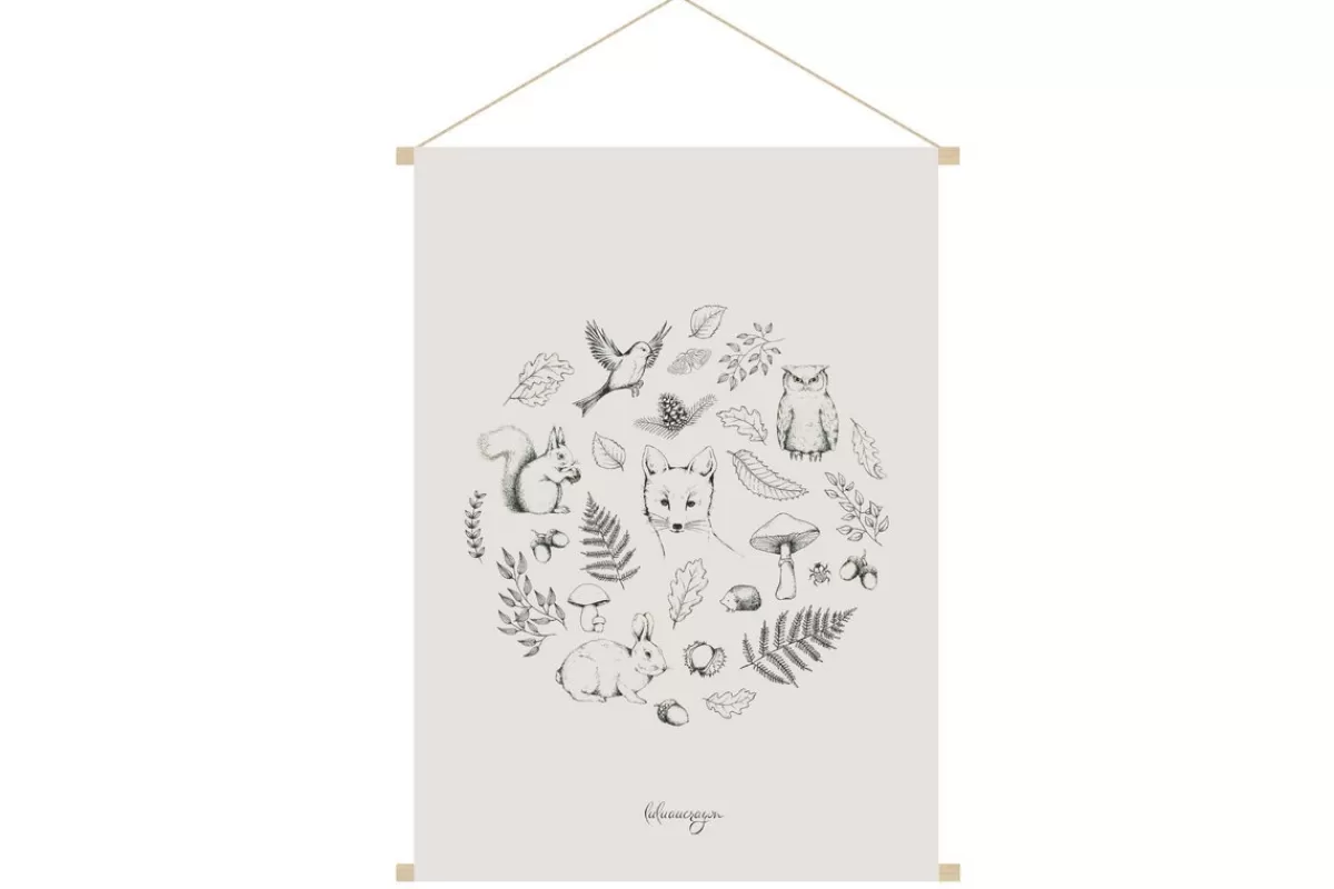 Miliboo Complementos & Decoración Niño-Kakemono infantil con bosque otoñal 40 x 60 cm FORET