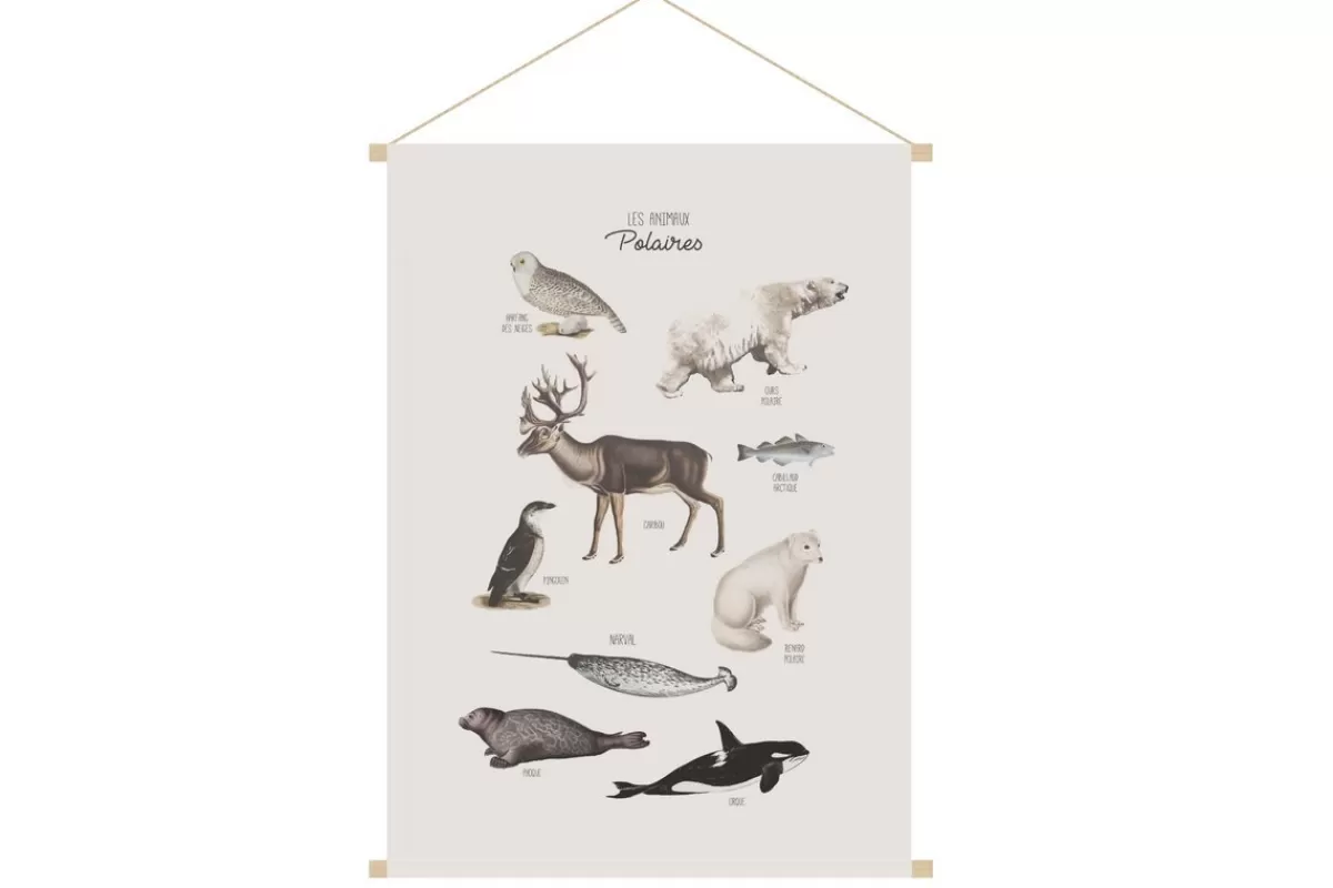 Miliboo Complementos & Decoración Niño-Kakemono infantil con ilustración de animales polares 40 x 60 cm POLAR