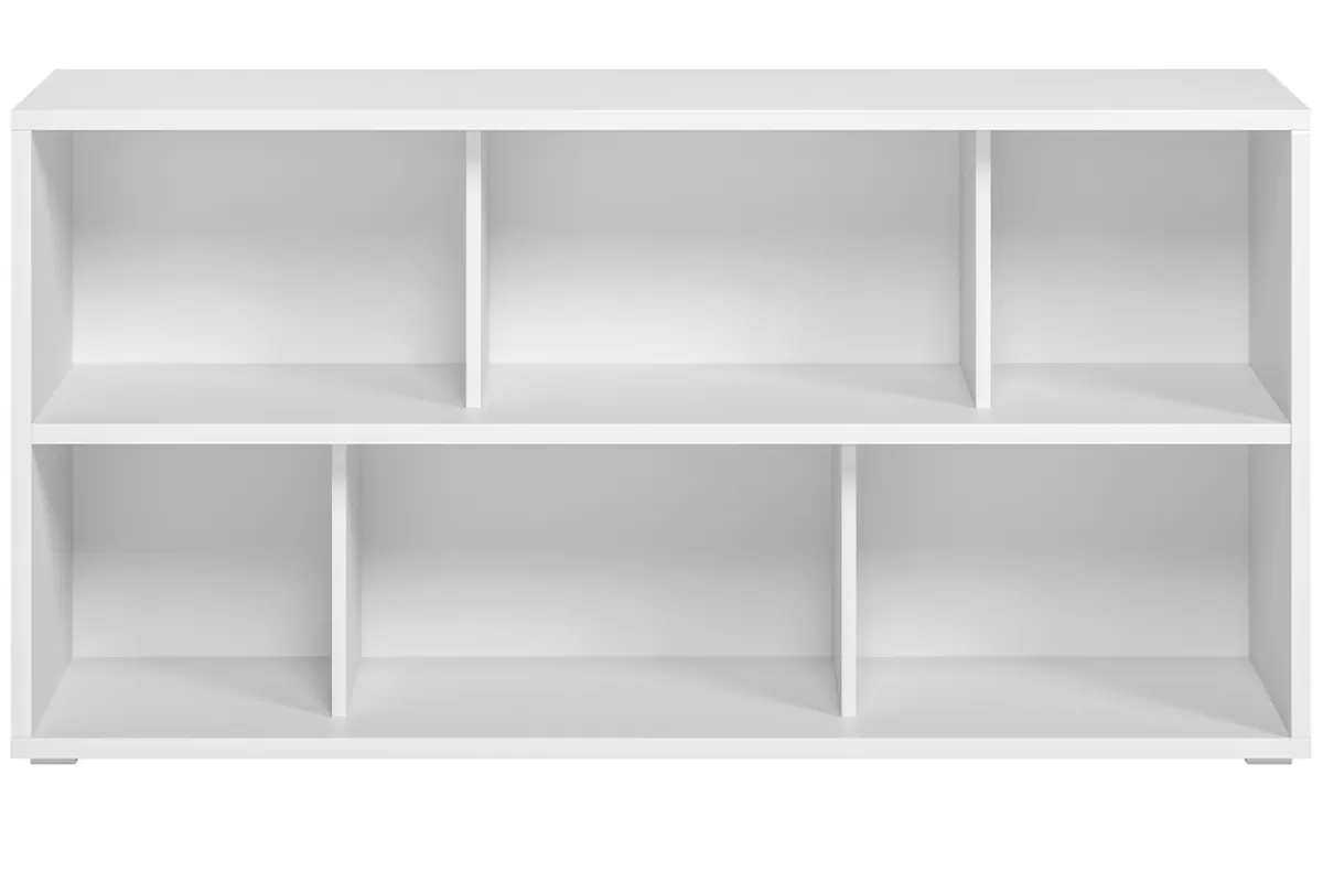Miliboo Bibliotecas & Estanterías | Bibliotecas & Estanterías-Librería baja de madera blanca 140 cm EPURE