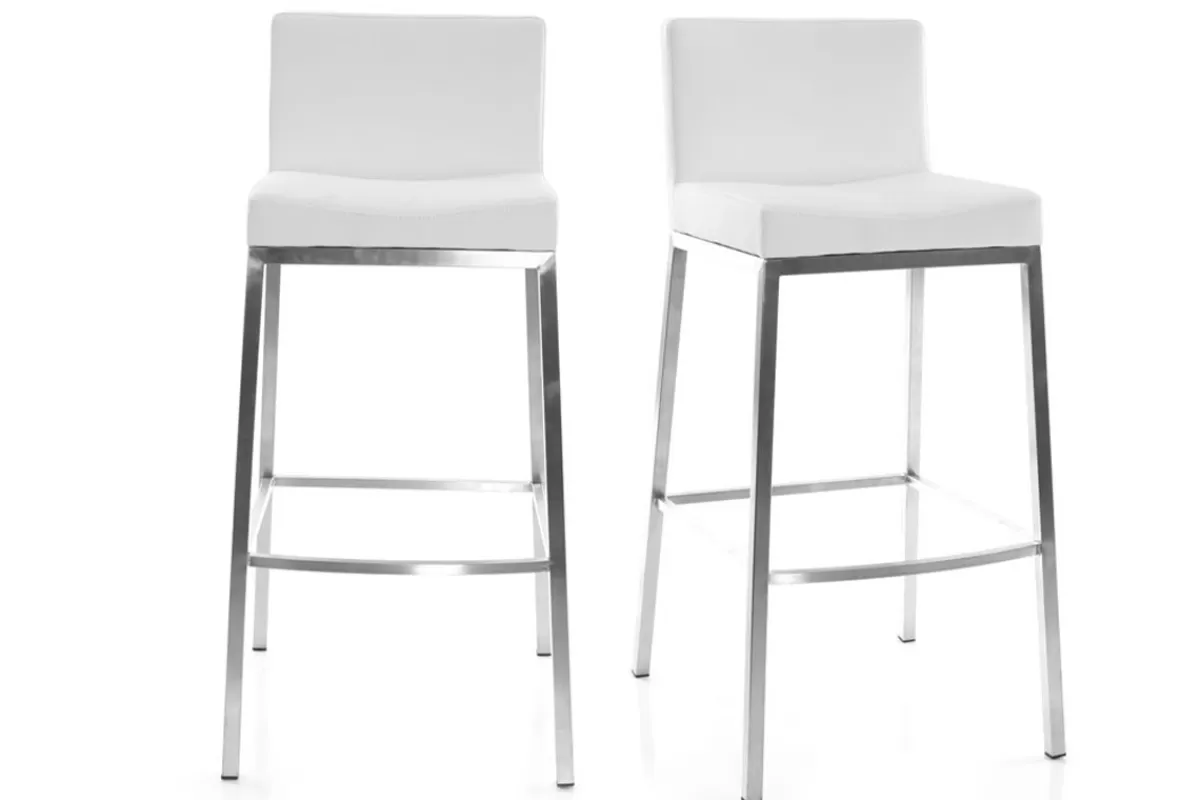 Miliboo Taburetes De Bar-Lote de 2 taburetes diseño blanco Epsilon