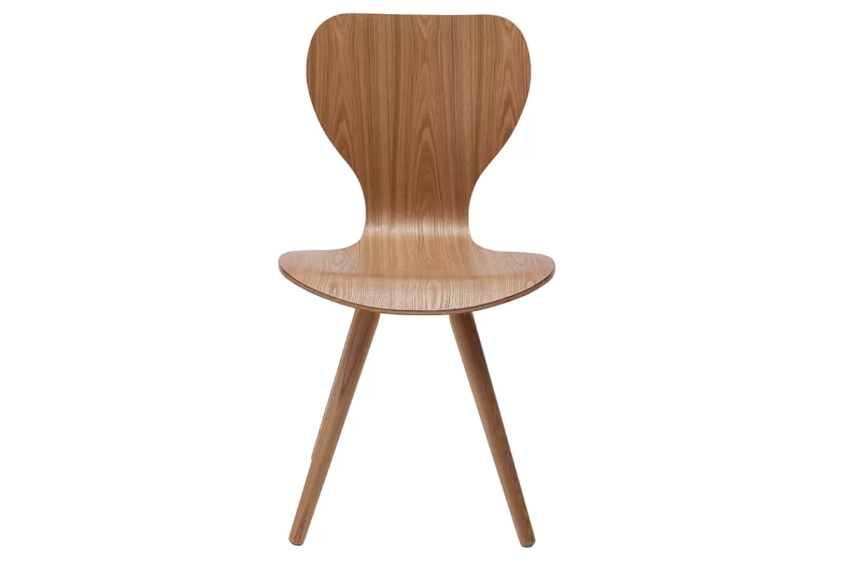 Miliboo Sillas Modernas | Sillas De Madera-Lote de dos sillas en fresno NORDECO