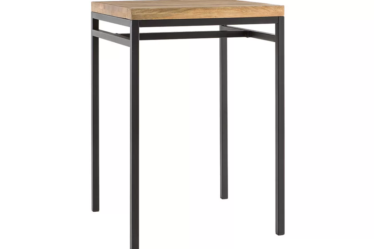 Miliboo Mesas Altas/de Bar-Mesa alta cuadrada en madera de mango y metal negro YPSTER