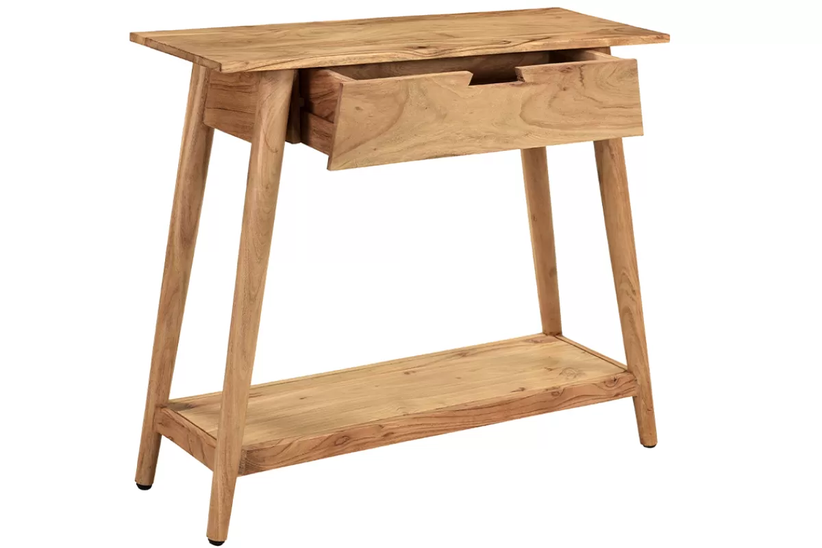 Miliboo Consolas-Mesa consola de acacia maciza 90 cm FRANKLIN
