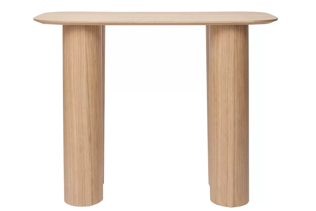 Miliboo Consolas-Mesa consola de diseño de madera clara 100 cm FOLEEN