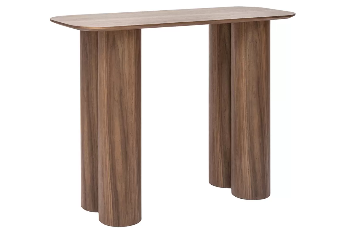 Miliboo Consolas-Mesa consola de diseño de madera oscura 100 cm FOLEEN