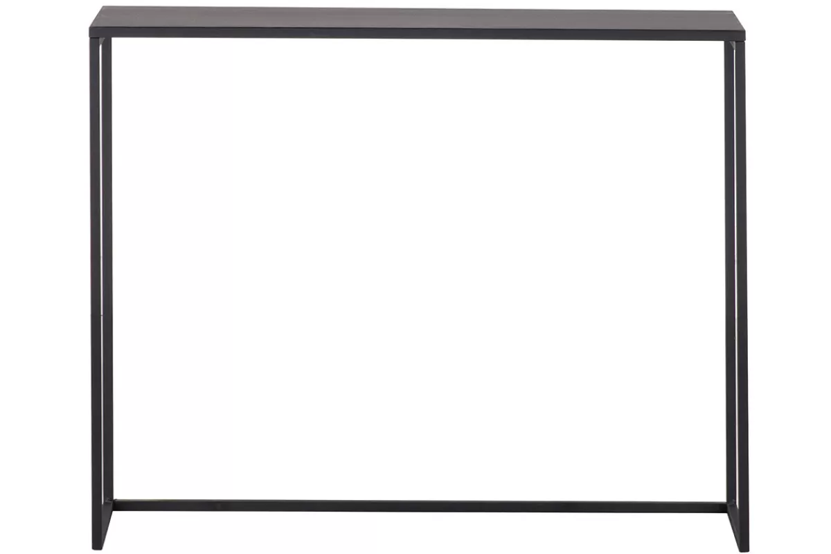 Miliboo Consolas | Mueble Recibidor-Mesa consola industrial metal negro L100 cm KARL
