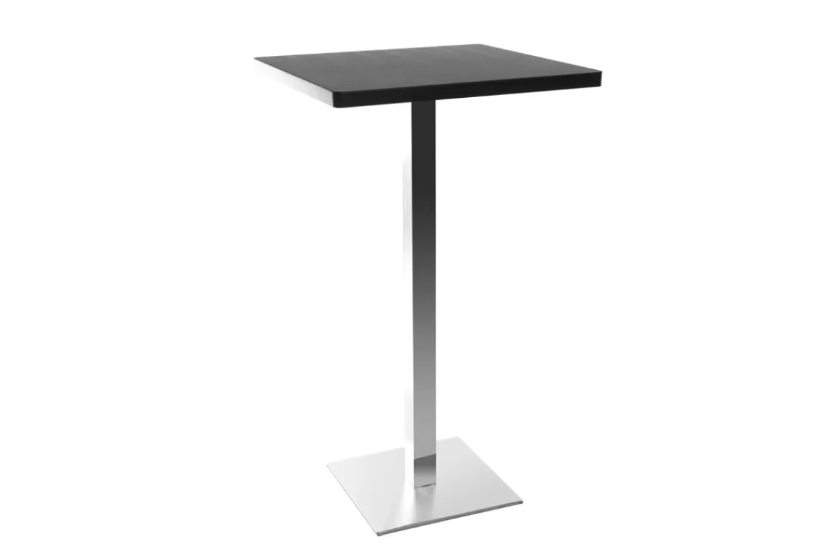 Miliboo Mesas Altas/de Bar-Mesa de bar diseño cuadrado negro pata central JORY