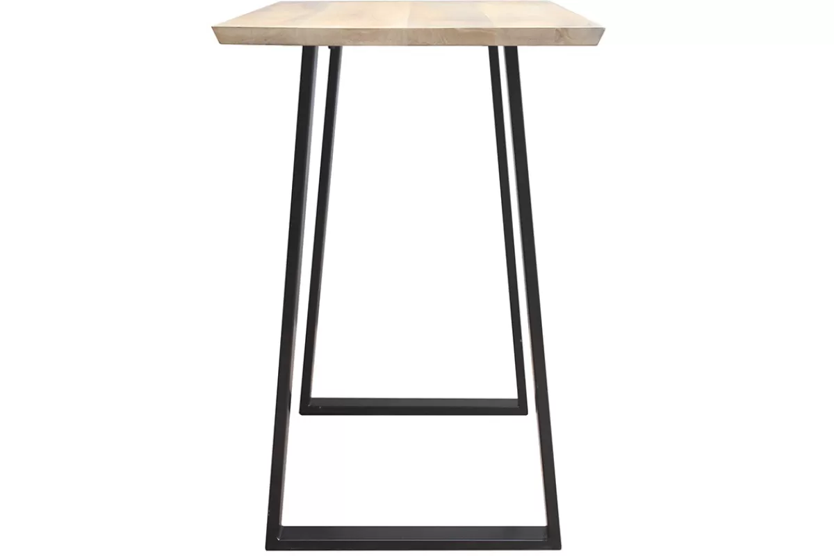 Miliboo Mesas Altas/de Bar-Mesa de bar en mango y metal negro L120 cm VIJAY