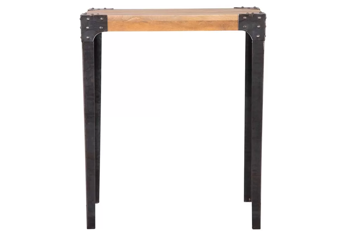Miliboo Mesas Altas/de Bar-Mesa de bar rectangular diseño industrial madera y metal MADISON