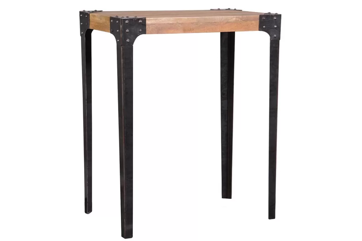 Miliboo Mesas Altas/de Bar-Mesa de bar rectangular diseño industrial madera y metal MADISON