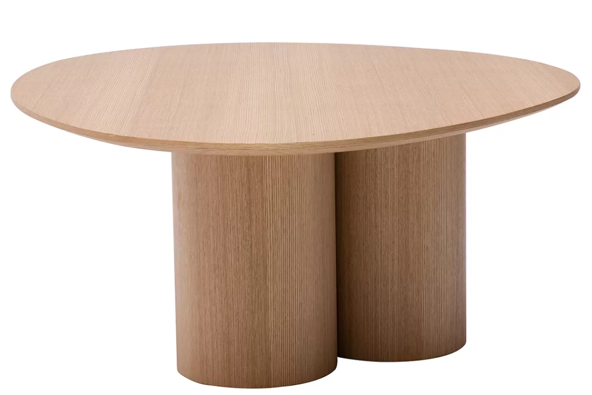 Miliboo Mesas De Salón-Mesa de centro de diseño de madera clara 100 cm HOLLEN