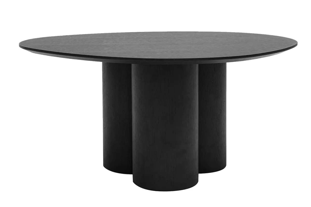 Miliboo Mesas De Salón-Mesa de centro de diseño de madera negra 78 cm HOLLEN