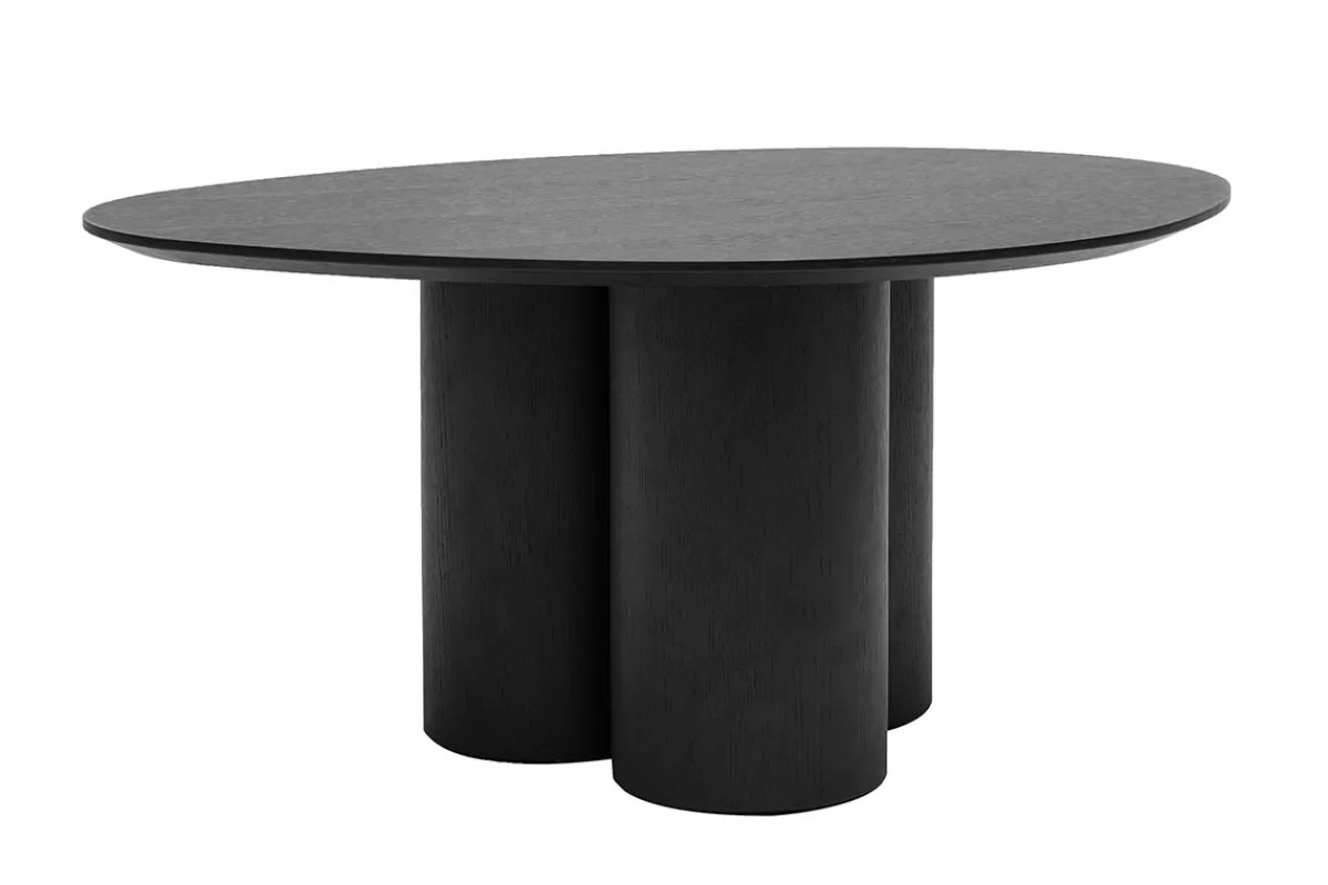 Miliboo Mesas De Salón-Mesa de centro de diseño de madera negra 78 cm HOLLEN