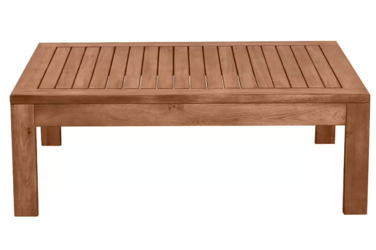 Miliboo Mesa De Jardín-Mesa de centro de jardín de madera maciza 90 cm SALVADOR