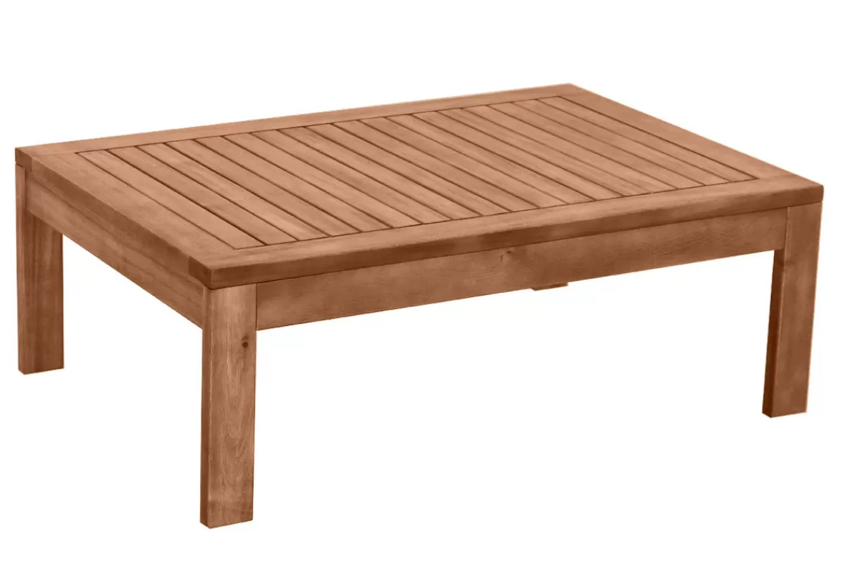 Miliboo Mesa De Jardín-Mesa de centro de jardín de madera maciza 90 cm SALVADOR