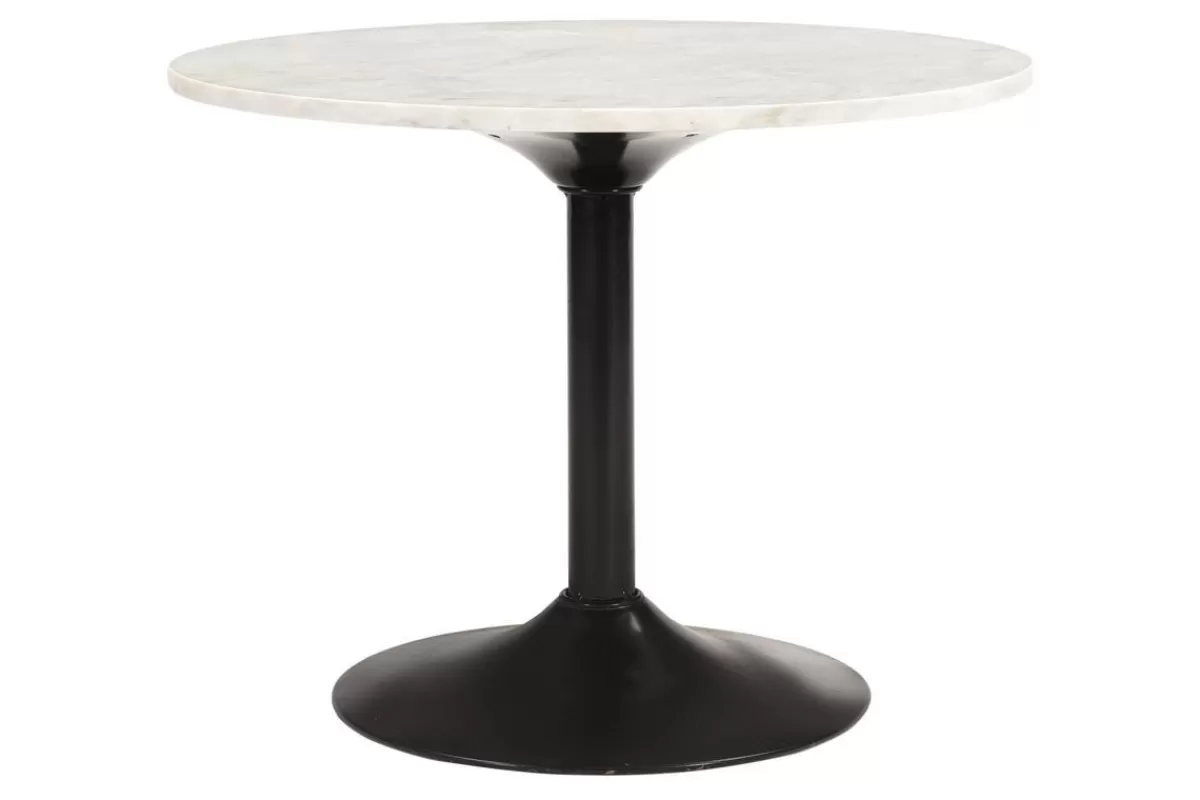 Miliboo Mesas De Salón-Mesa de centro de mármol y metal negro 60 cm COPEN