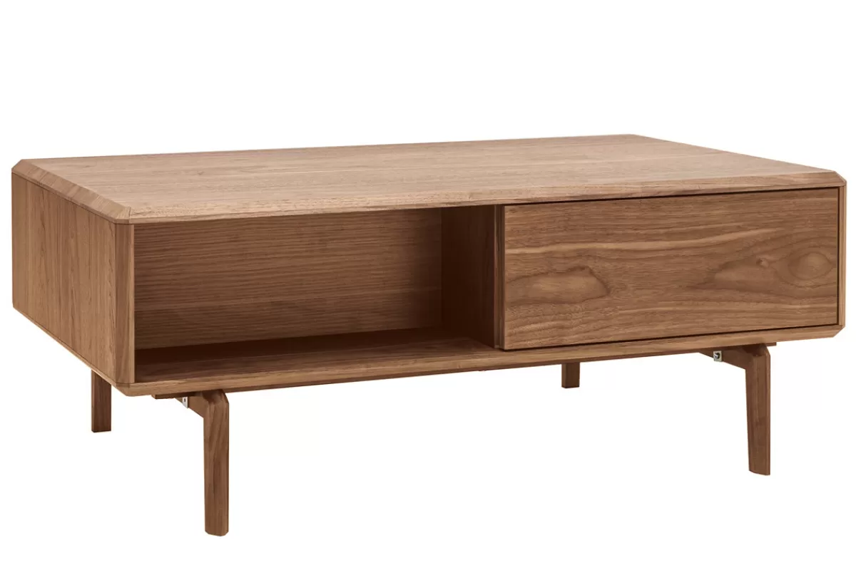Miliboo Mesas De Salón-Mesa de centro de nogal con almacenaje 100 cm SUVA