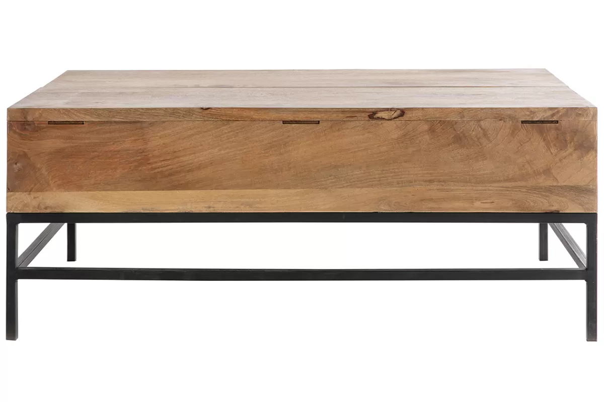Miliboo Mesas De Salón-Mesa de centro elevable industrial mango y metal L110 cm YPSTER