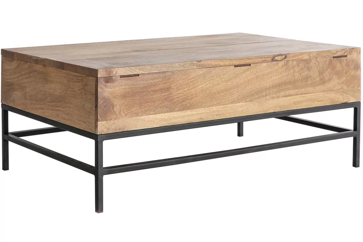 Miliboo Mesas De Salón-Mesa de centro elevable industrial mango y metal L110 cm YPSTER