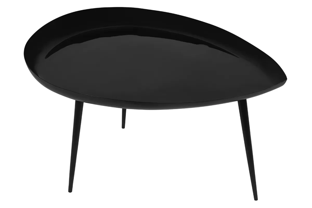 Miliboo Mesas De Salón-Mesa de centro en acero lacada negro DROP