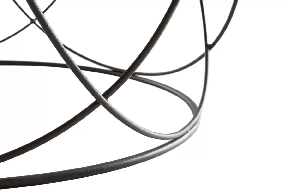 Miliboo Mesas De Salón-Mesa de centro madera y metal negro redonda 80cm LACE