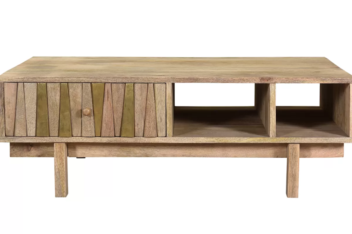 Miliboo Mesas De Salón-Mesa de centro mango y latón ZAIKA