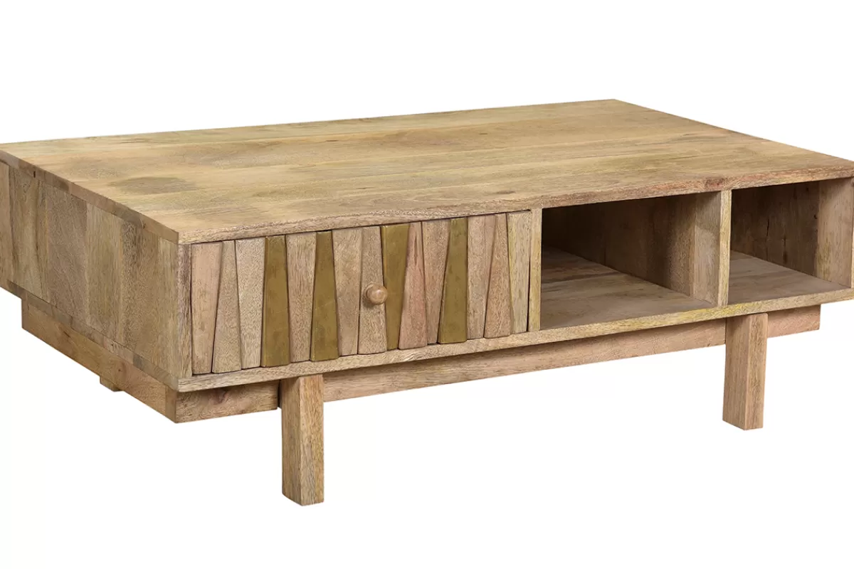 Miliboo Mesas De Salón-Mesa de centro mango y latón ZAIKA