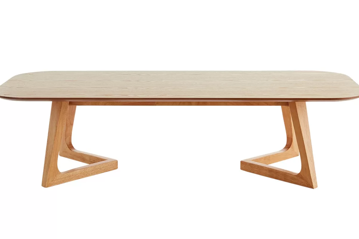 Miliboo Mesas De Salón-Mesa de centro rectangular nórdica de madera clara 150 cm JUKE