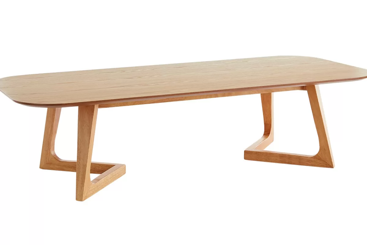 Miliboo Mesas De Salón-Mesa de centro rectangular nórdica de madera clara 150 cm JUKE