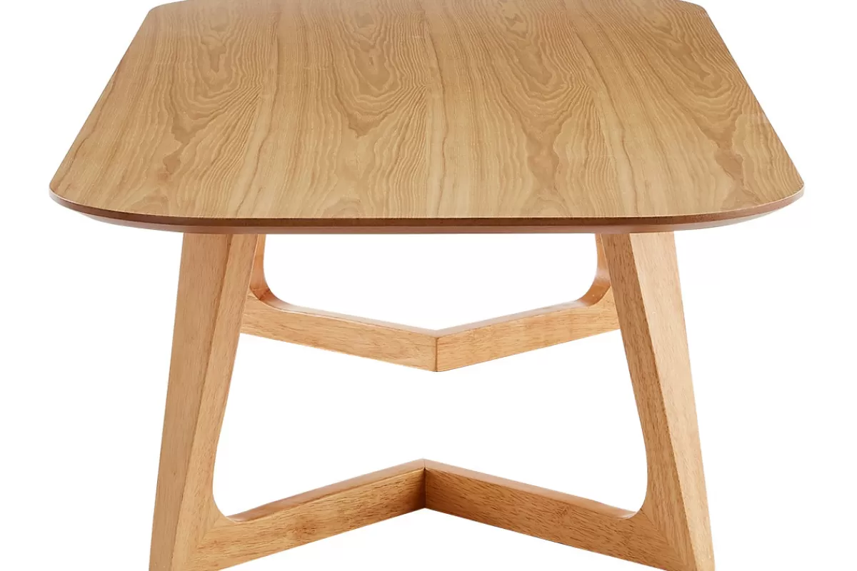 Miliboo Mesas De Salón-Mesa de centro rectangular nórdica de madera clara 150 cm JUKE