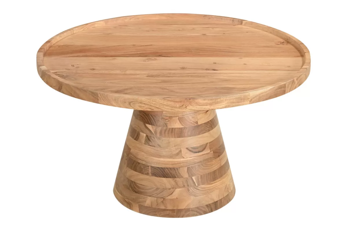 Miliboo Mesas De Salón-Mesa de centro redonda de madera maciza 80 cm de diámetro MATERA