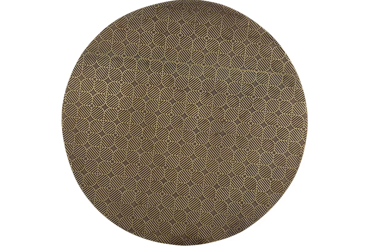 Miliboo Mesas De Salón | Mesilla Auxiliar-Mesa de centro redonda en latón grabado L45 cm FLOOR