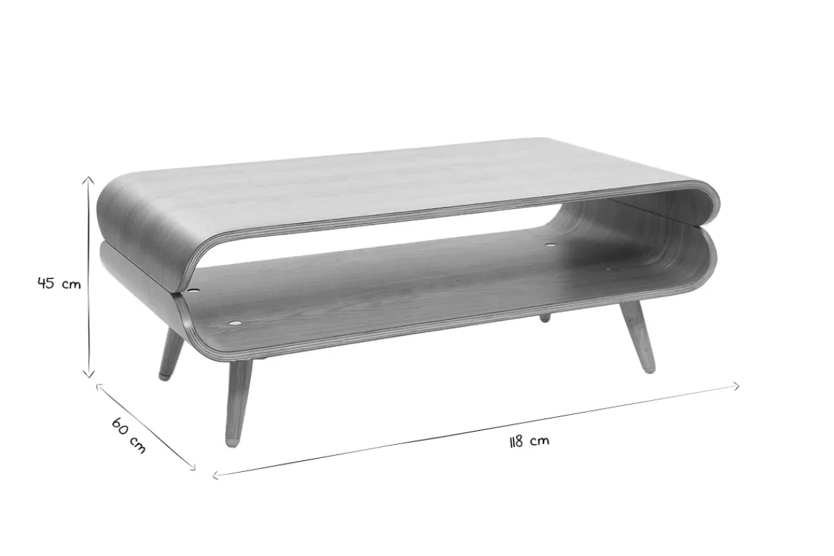 Miliboo Mesas De Salón-Mesa de centro vintage fresno TAKLA