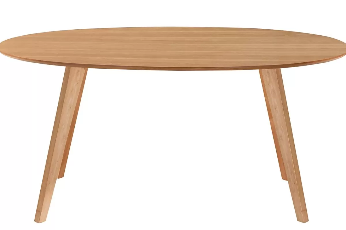 Miliboo Mesa De Comedor Fija-Mesa de comedor diseño escandinavo oval roble L160 MARIK