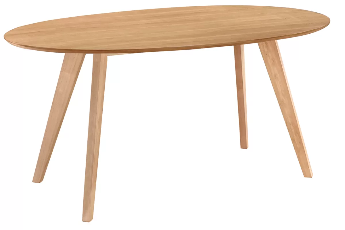 Miliboo Mesa De Comedor Fija-Mesa de comedor diseño escandinavo oval roble L160 MARIK