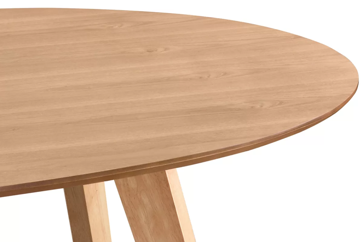 Miliboo Mesa De Comedor Fija-Mesa de comedor diseño escandinavo oval roble L160 MARIK