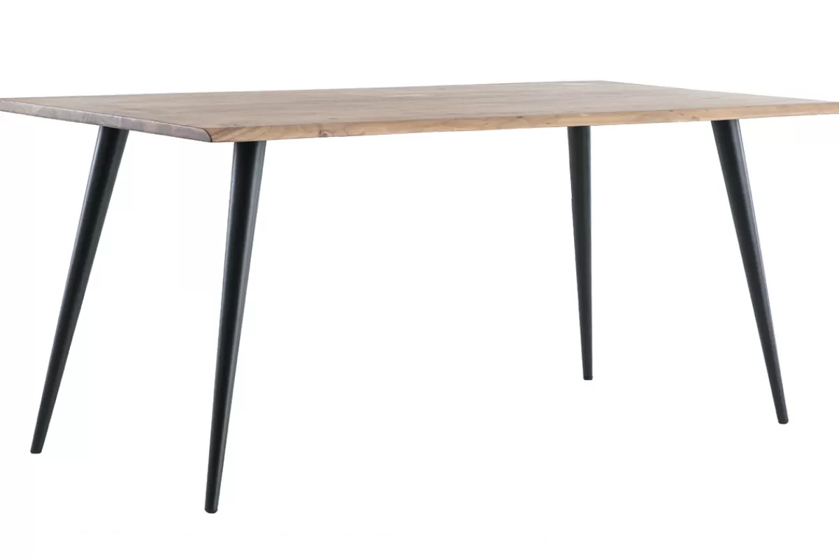 Miliboo Mesa De Comedor Fija-Mesa de comedor en acacia y metal L175 EDGE