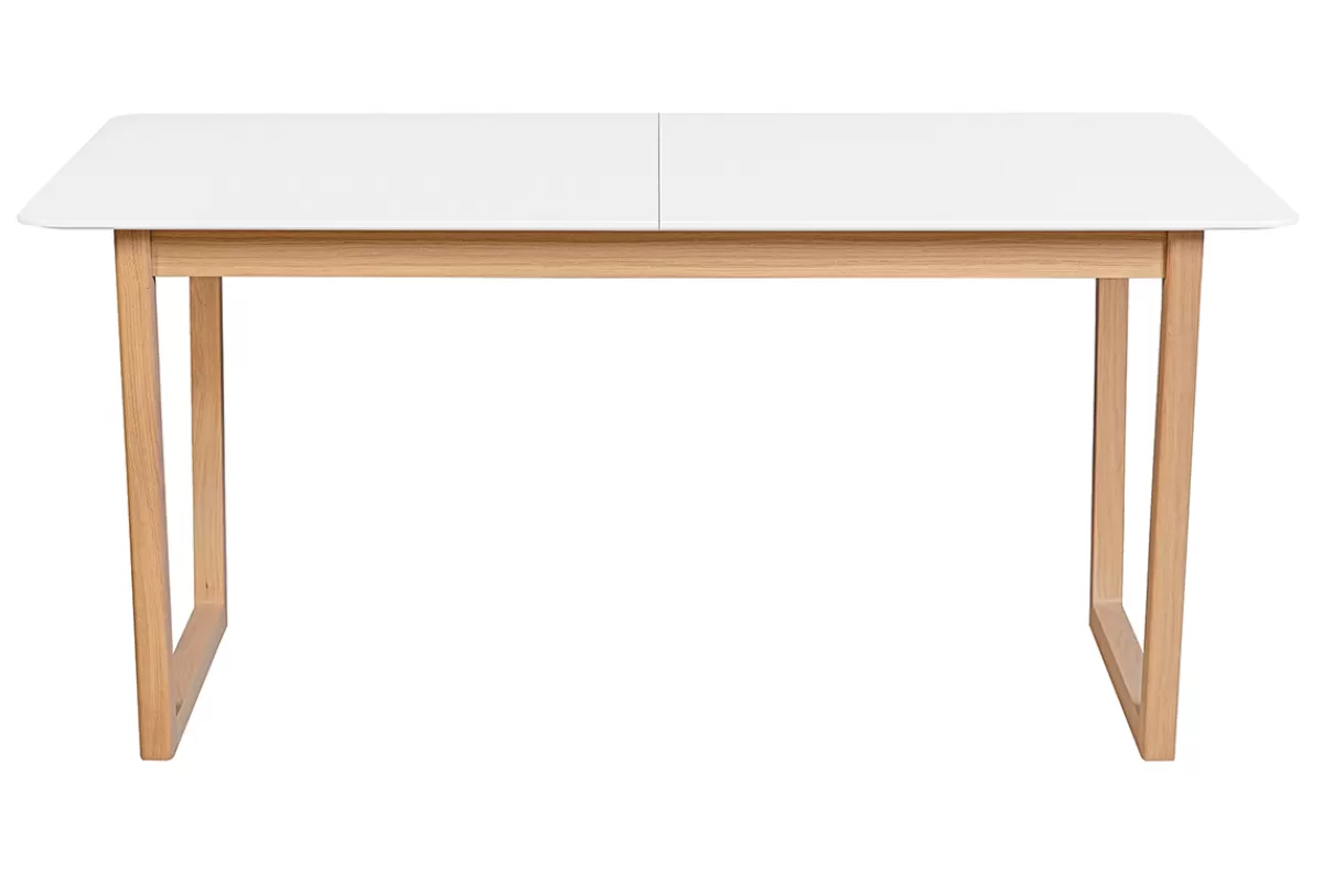 Miliboo Mesa De Comedor Fija | Mesa Extensible-Mesa de comedor extensible madera clara y blanco L160-240 cm LAHO