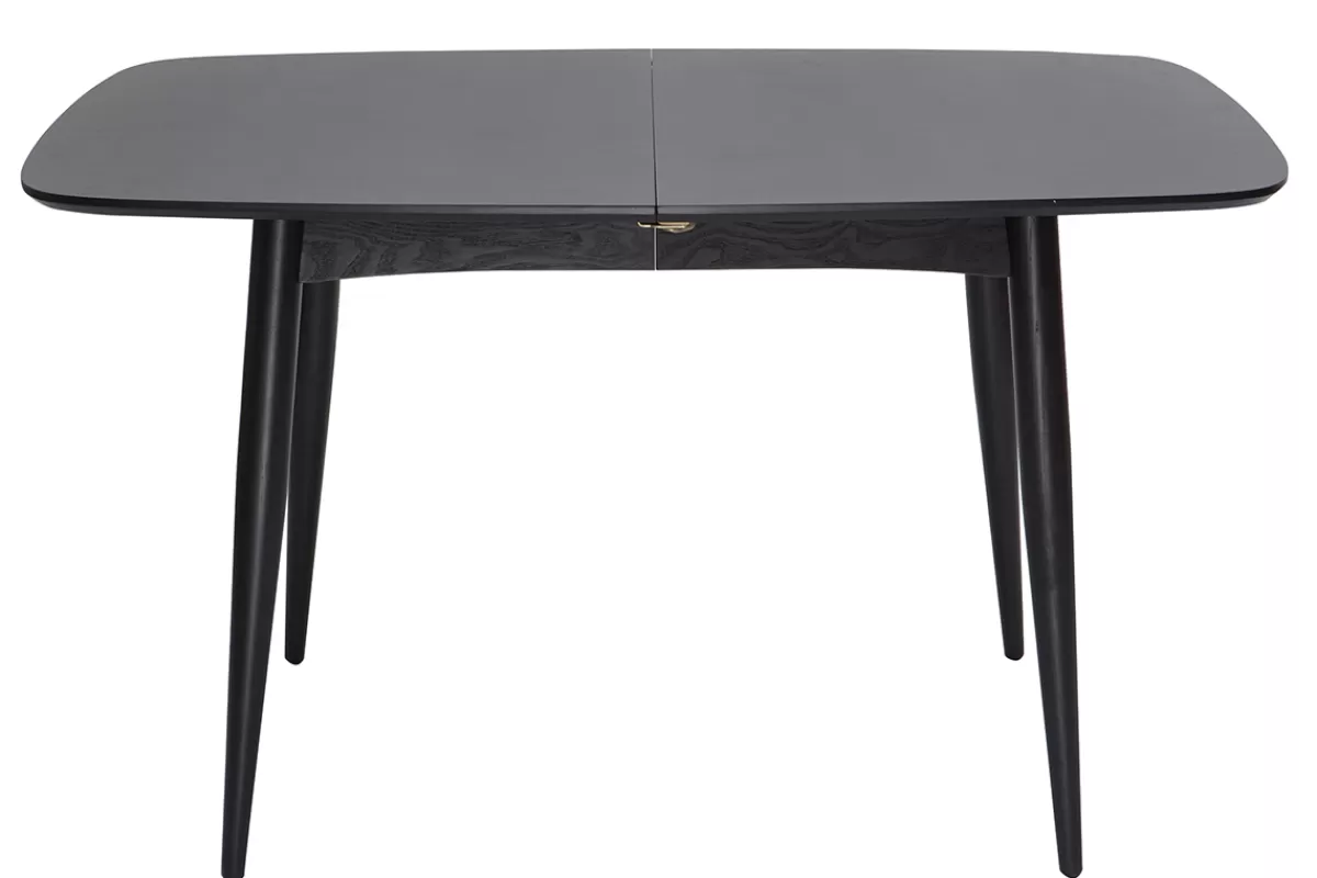 Miliboo Mesa De Comedor Fija | Mesa Extensible-Mesa de comedor extensible madera negra L130-160 cm NORDECO
