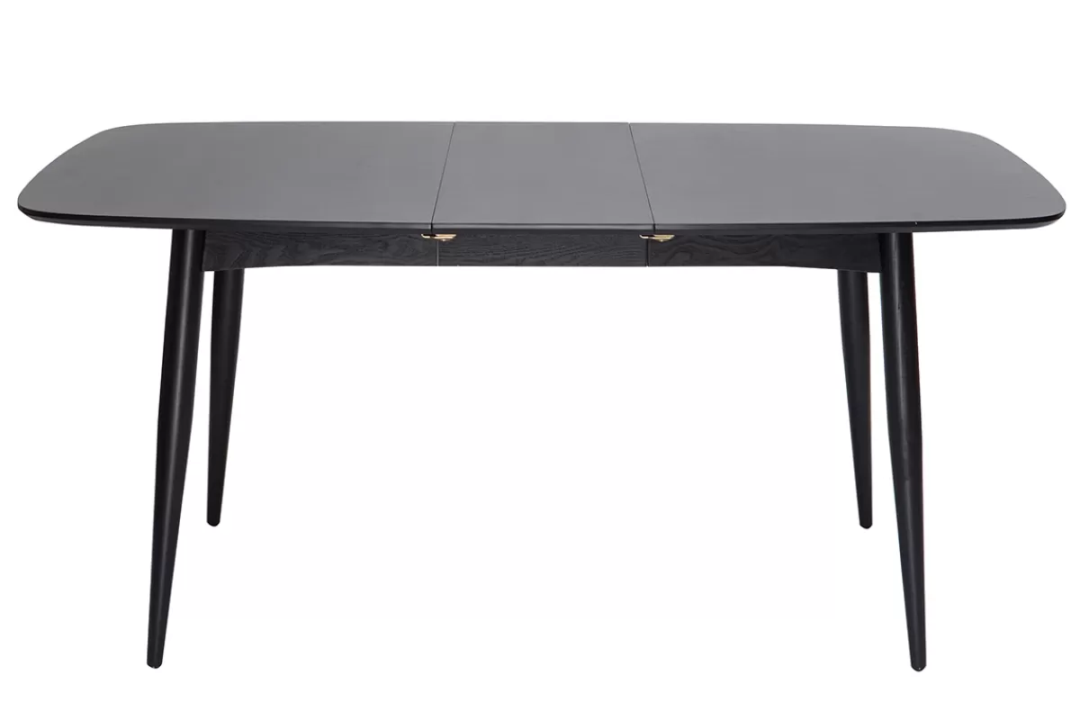 Miliboo Mesa De Comedor Fija | Mesa Extensible-Mesa de comedor extensible madera negra L130-160 cm NORDECO