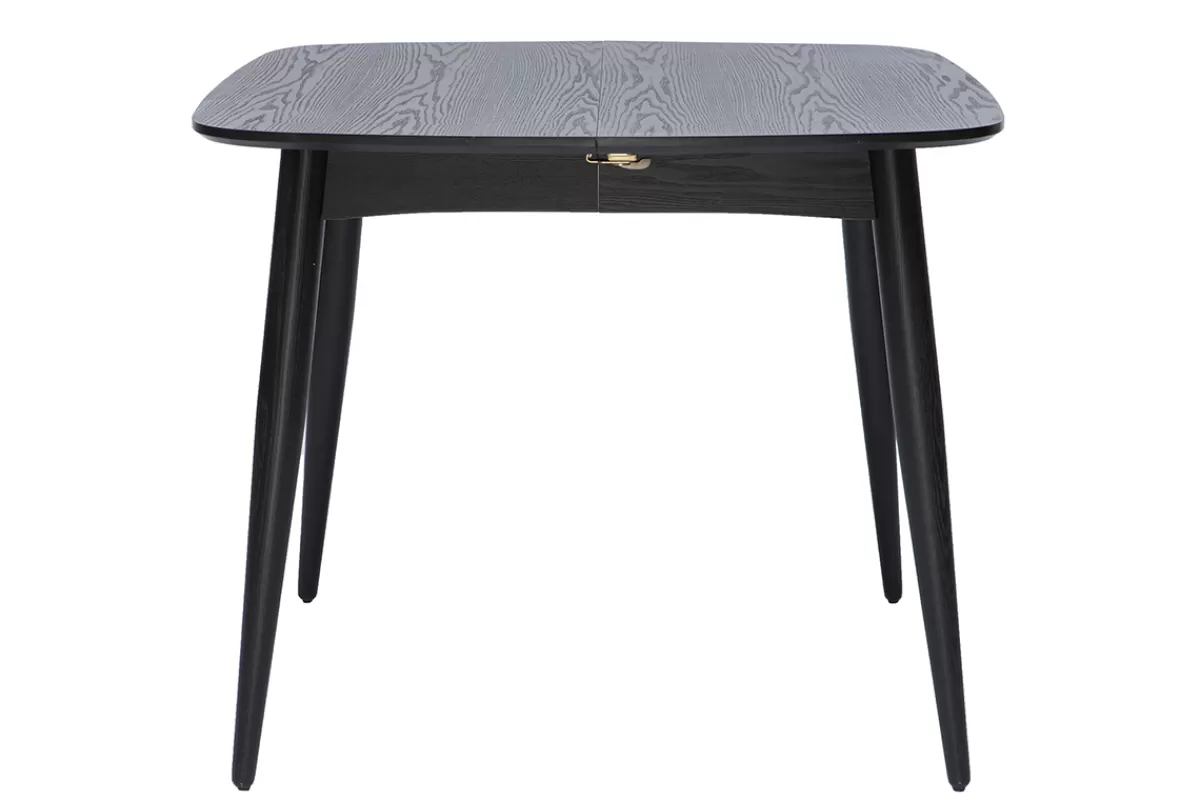 Miliboo Mesa De Comedor Fija | Mesa Extensible-Mesa de comedor extensible negra L90-130 cm NORDECO
