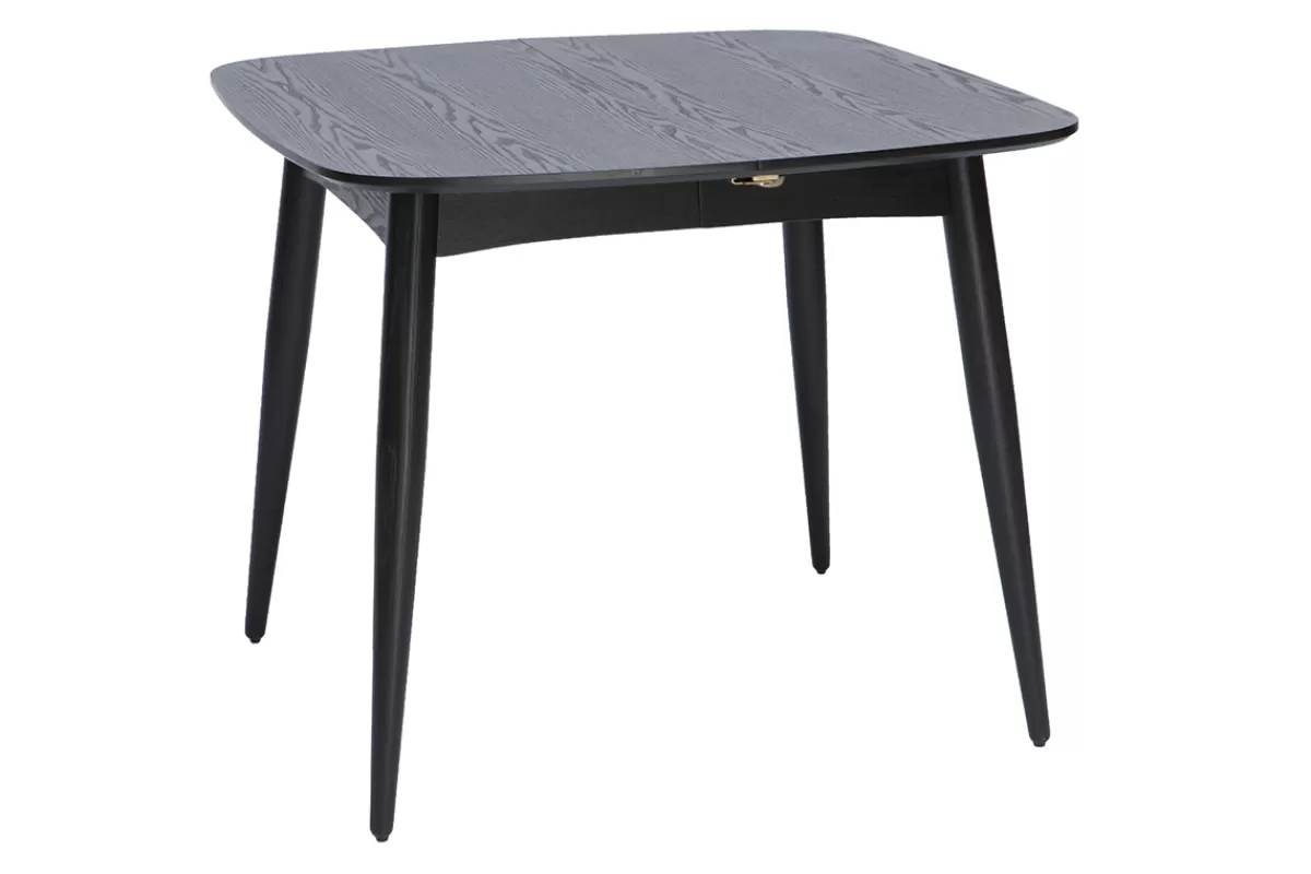 Miliboo Mesa De Comedor Fija | Mesa Extensible-Mesa de comedor extensible negra L90-130 cm NORDECO
