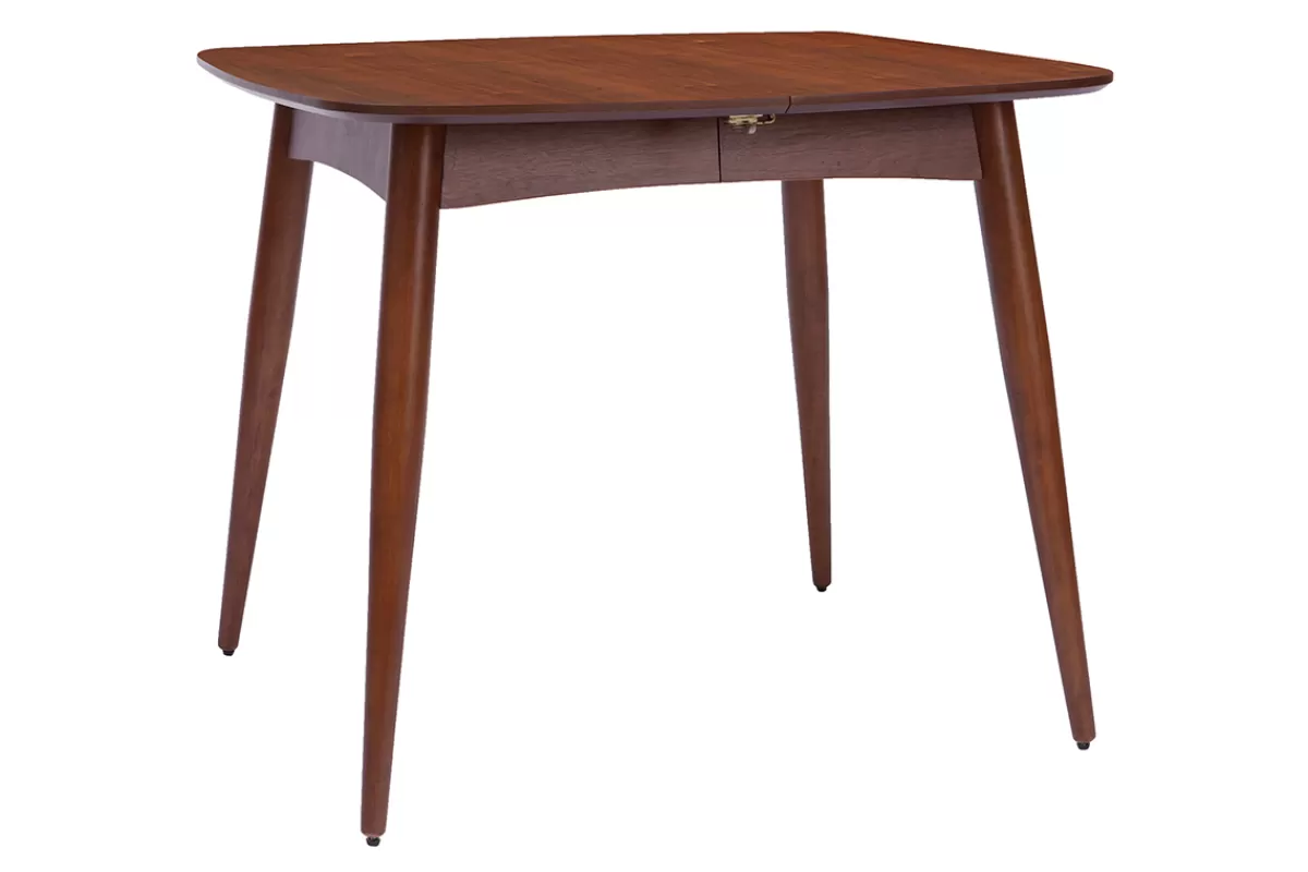 Miliboo Mesa De Comedor Fija | Mesa Extensible-Mesa de comedor extensible nogal L90-130 cm NORDECO