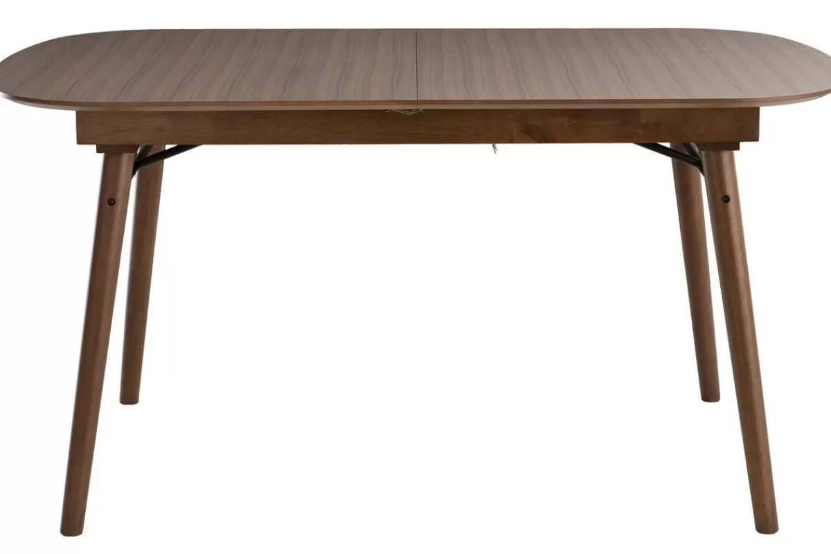 Miliboo Mesa De Comedor Fija | Mesa Extensible-Mesa de comedor extensible nogal L150-180 cm SHELDON