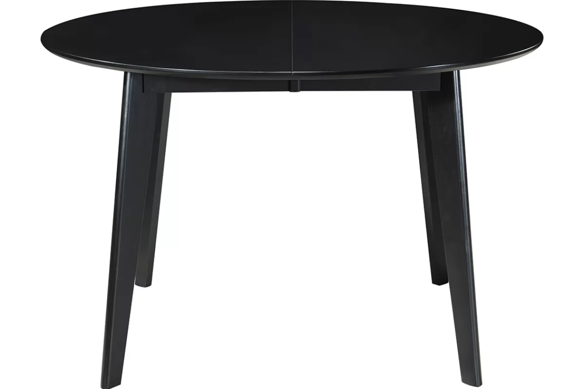 Miliboo Mesa De Comedor Fija | Mesa Extensible-Mesa de comedor extensible redonda negra L120-150 cm LEENA