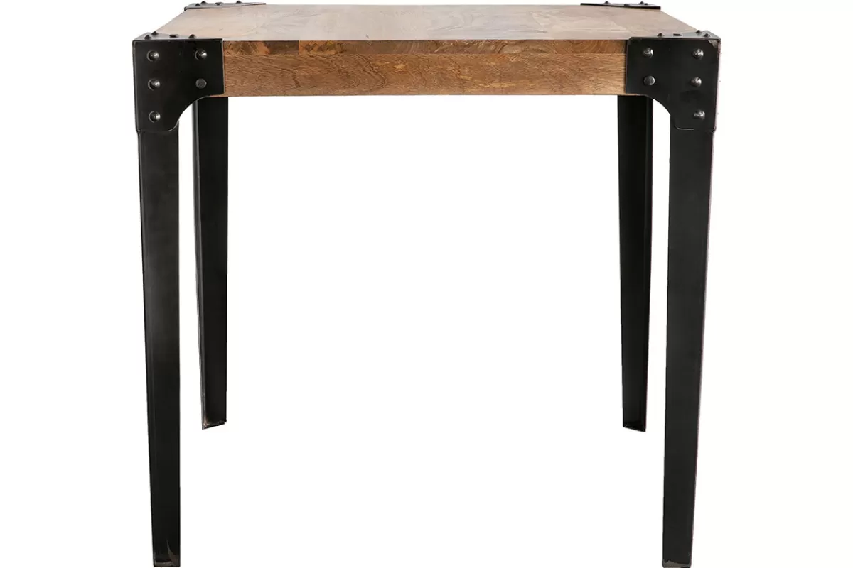 Miliboo Mesa De Comedor Fija-Mesa de comedor industrial acero y madera L80 MADISON