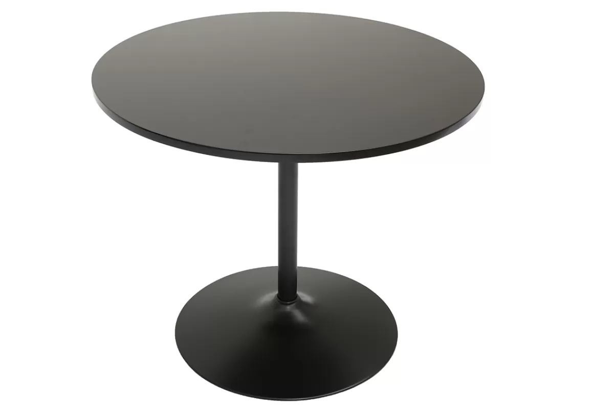 Miliboo Mesa De Comedor Fija-Mesa de comedor moderna redonda negra D90 CALISTA