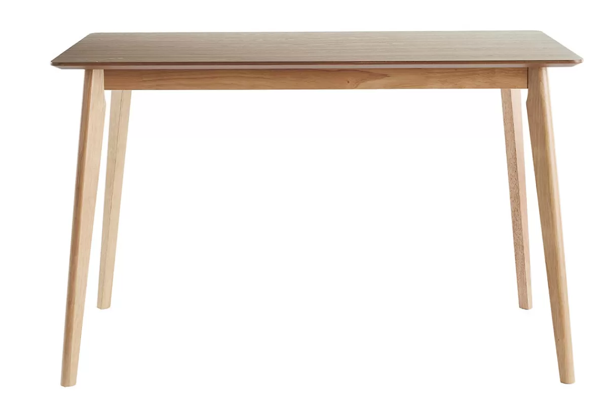 Miliboo Mesa De Comedor Fija-Mesa de comedor nórdica con acabado fresno 120 cm ELION