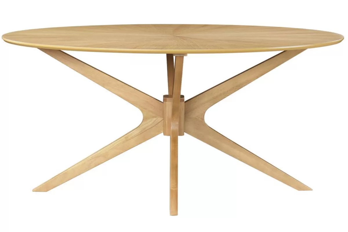 Miliboo Mesa De Comedor Fija-Mesa de comedor ovalada de diseño en roble 160 cm DIELLI