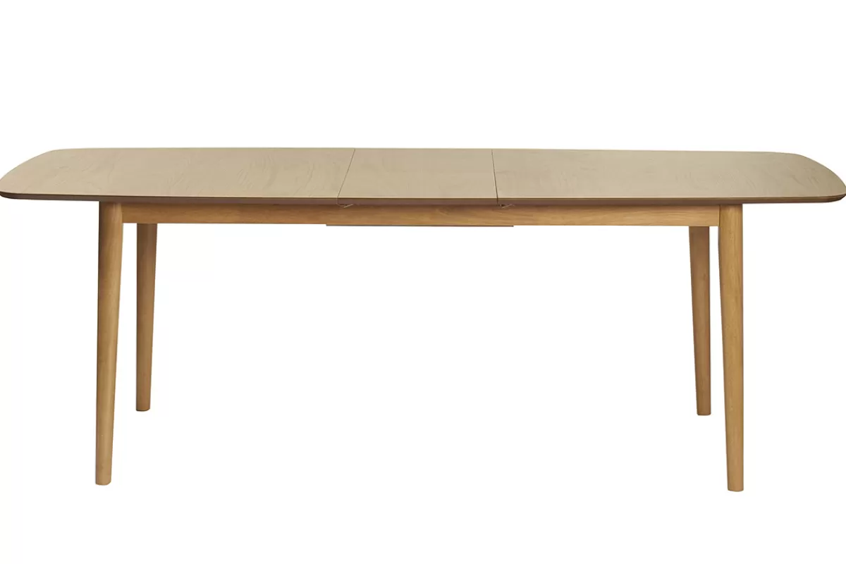 Miliboo Mesa De Comedor Fija | Mesa Extensible-Mesa de comedor rectangular extensible de madera de roble claro 180-220 cm EGO